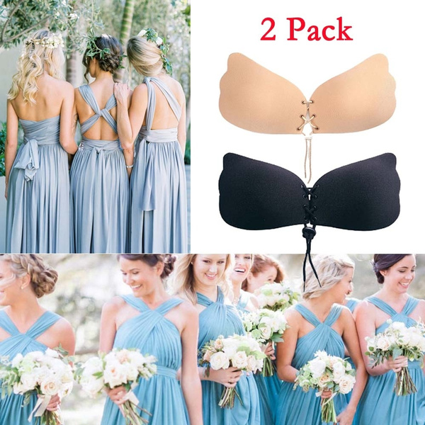 PCS Invisible Strapless Gel Push-Up Bra ...